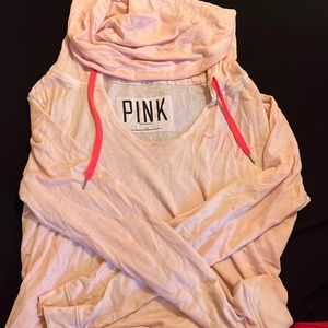 PINK. Size L. pink and orange hooded shirt.